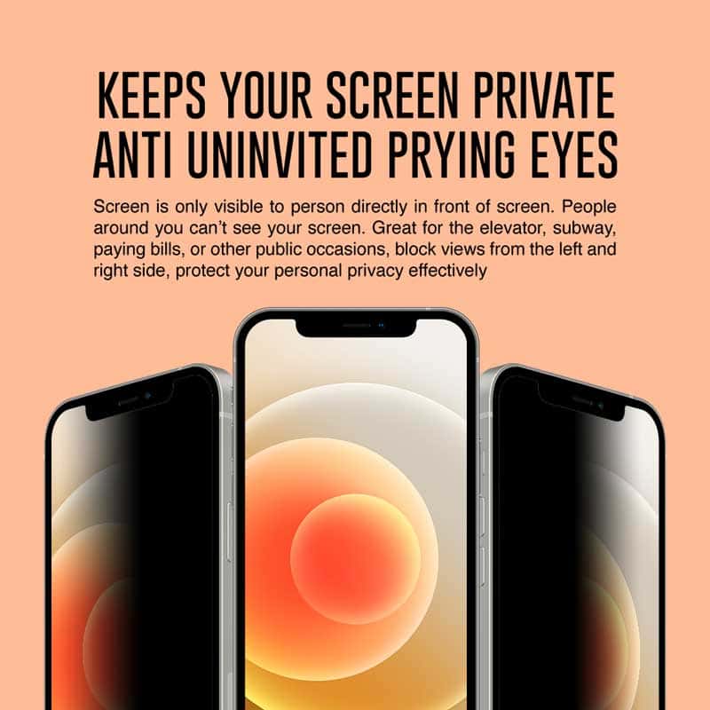 SIEGE GLASTIMATE APPLE iPhone 12 MINI 2.5D FULL COVERAGE TEMPERED GLASS ( PRIVACY – MATTE )