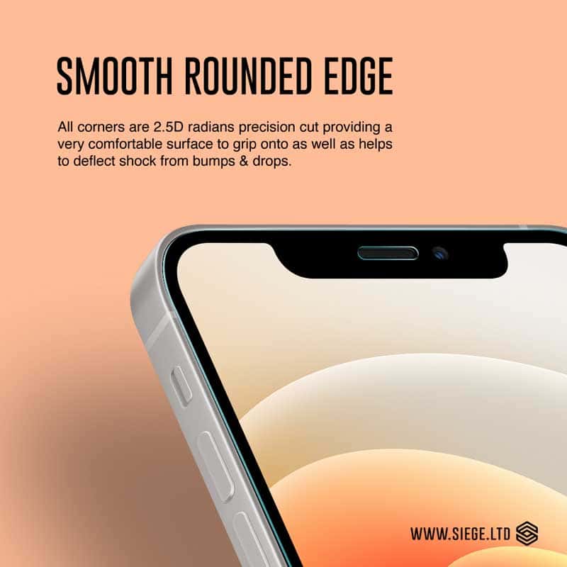 SIEGE GLASTIMATE APPLE iPhone 12 MINI 2.5D FULL COVERAGE TEMPERED GLASS ( PRIVACY – MATTE )