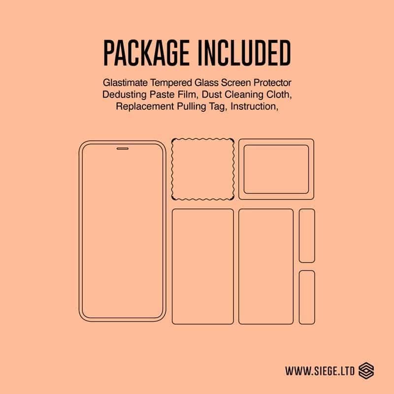 SIEGE GLASTIMATE APPLE iPhone 12 MINI 2.5D FULL COVERAGE TEMPERED GLASS ( PRIVACY – MATTE )