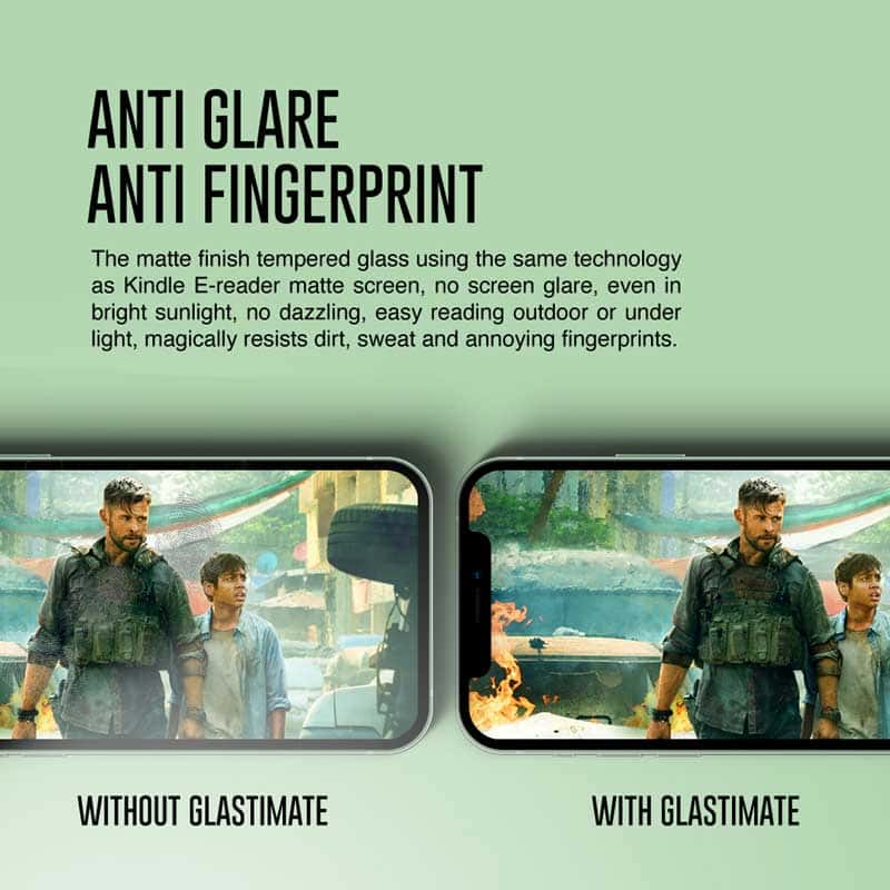 SIEGE GLASTIMATE APPLE iPhone 12 MINI 2.5D FULL COVERAGE TEMPERED GLASS ( ANTI-GLARE MATTE )
