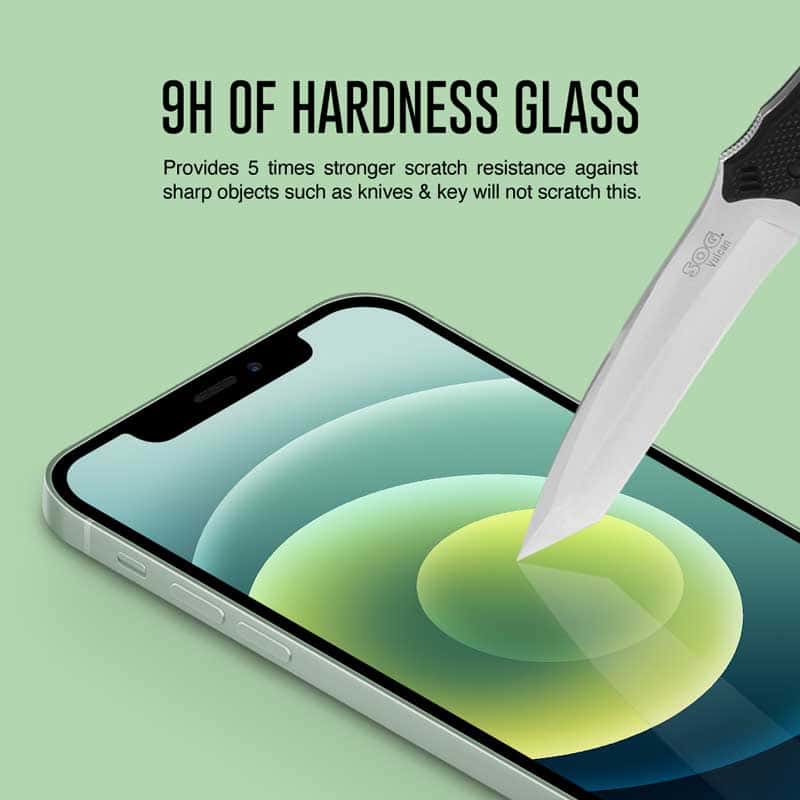 SIEGE GLASTIMATE APPLE iPhone 12 MINI 2.5D FULL COVERAGE TEMPERED GLASS ( ANTI-GLARE MATTE )