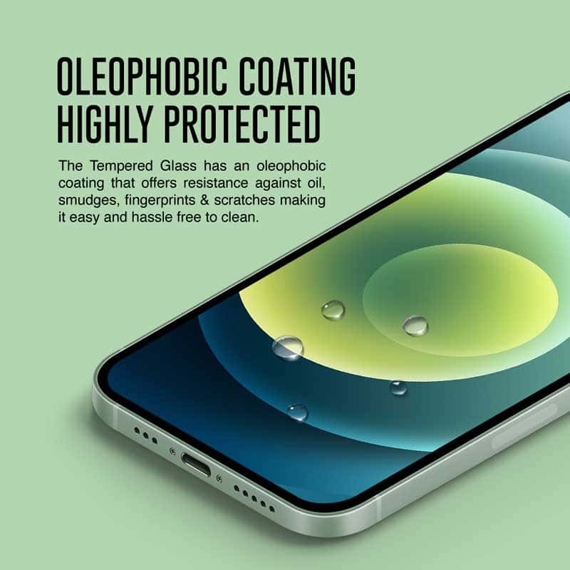 SIEGE GLASTIMATE APPLE iPhone 12 MINI 2.5D FULL COVERAGE TEMPERED GLASS ( ANTI-GLARE MATTE )