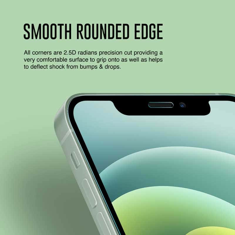 SIEGE GLASTIMATE APPLE iPhone 12 MINI 2.5D FULL COVERAGE TEMPERED GLASS ( ANTI-GLARE MATTE )