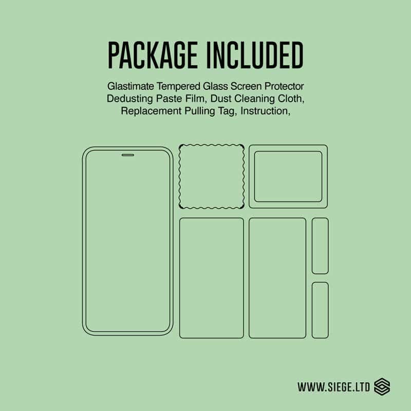 SIEGE GLASTIMATE APPLE iPhone 12 MINI 2.5D FULL COVERAGE TEMPERED GLASS ( ANTI-GLARE MATTE )