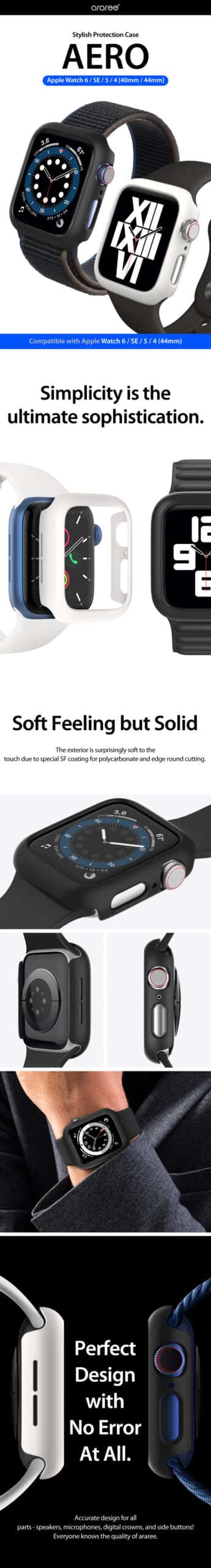 Araree AERO for Apple Watch 6 / SE / 5 / 4 – 40mm & 44 mm Protective Case
