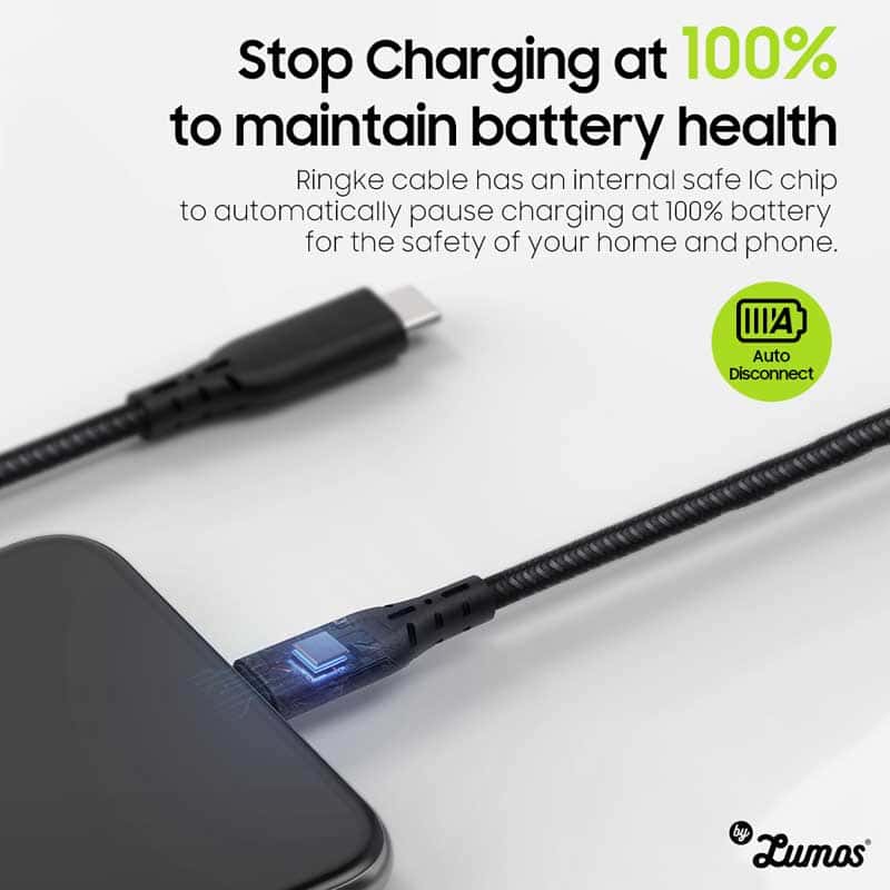 RINGKE USB-C TYPE TO LIGHTNING CABLE, 4ft 120cm 1.2m Sync Cord Compatible with i-Phone i-Pad & i-Pod