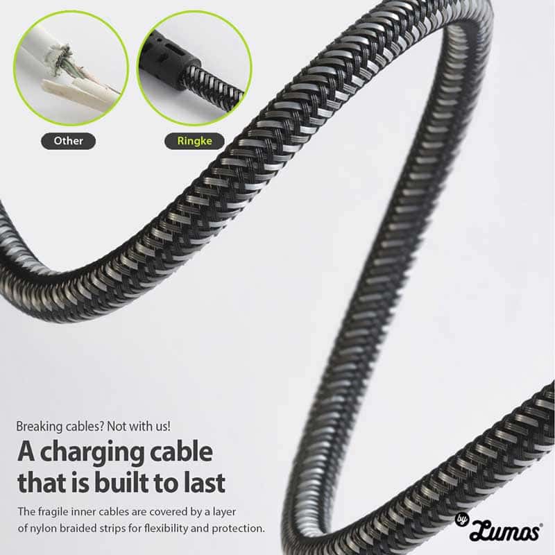 RINGKE USB-C TYPE TO LIGHTNING CABLE, 4ft 120cm 1.2m Sync Cord Compatible with i-Phone i-Pad & i-Pod