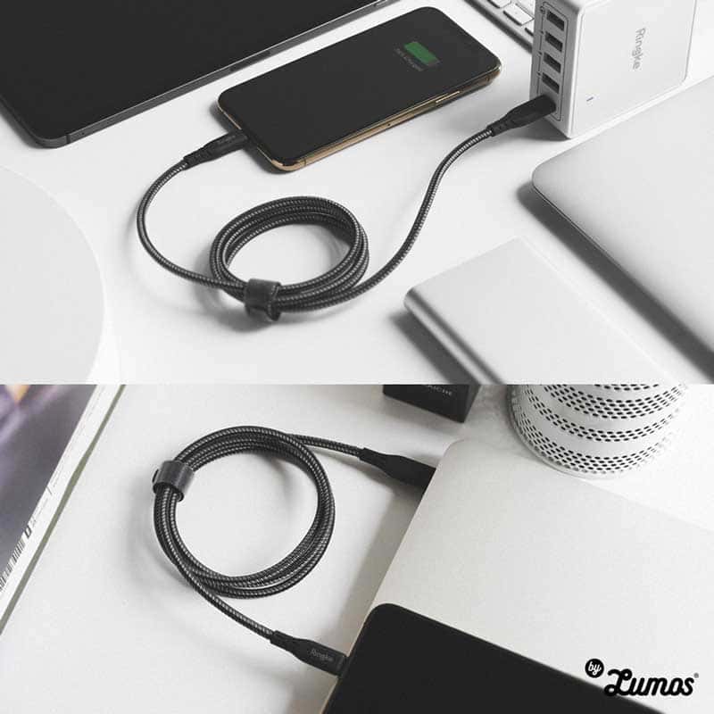 RINGKE USB-C TYPE TO LIGHTNING CABLE, 4ft 120cm 1.2m Sync Cord Compatible with i-Phone i-Pad & i-Pod