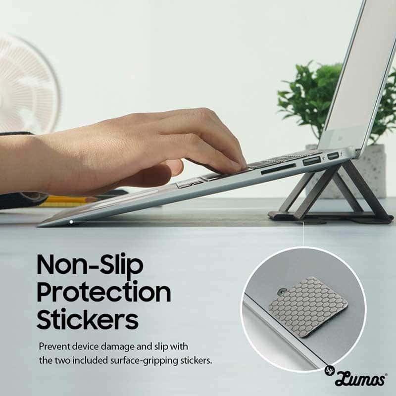 RINGKE INVISIBLE PORTABLE FOLDING STAND 2 for Laptops & Tablet Pcs 2-Stage Fold for Optimal Angle for iPad MacBook etc