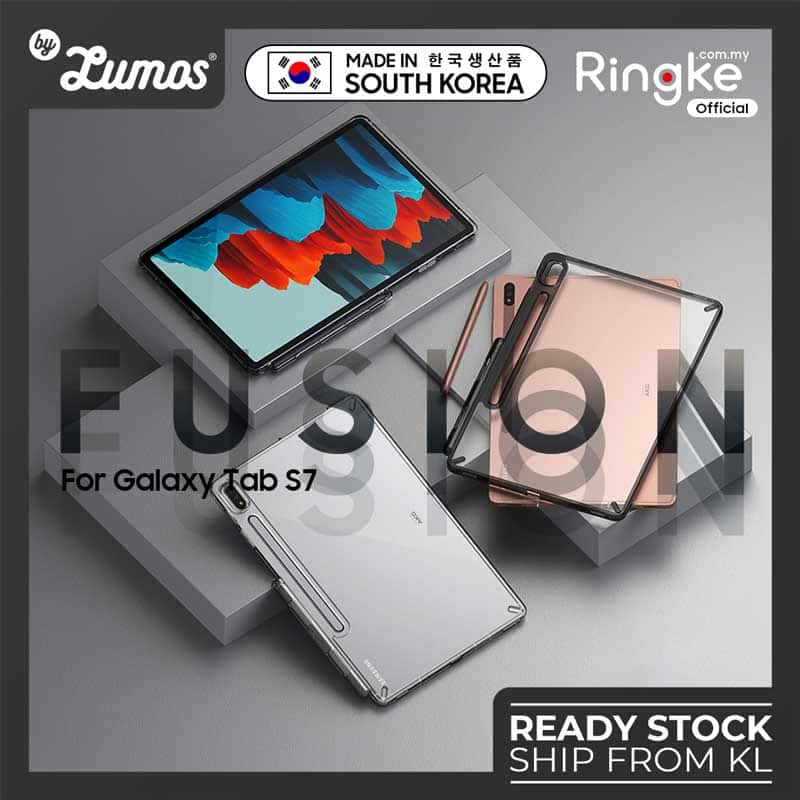 Ringke FUSION Series Case for Samsung Galaxy Tab S7 & Tab S8 Built in Stylus Pen Holder Protective Cover