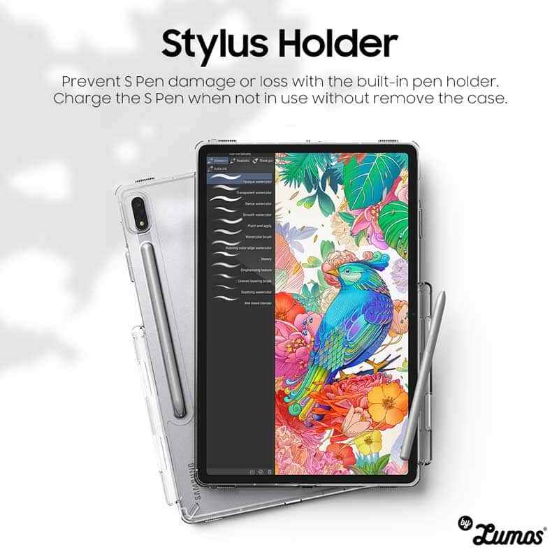 Ringke FUSION Series Case for Samsung Galaxy Tab S7 & Tab S8 Built in Stylus Pen Holder Protective Cover