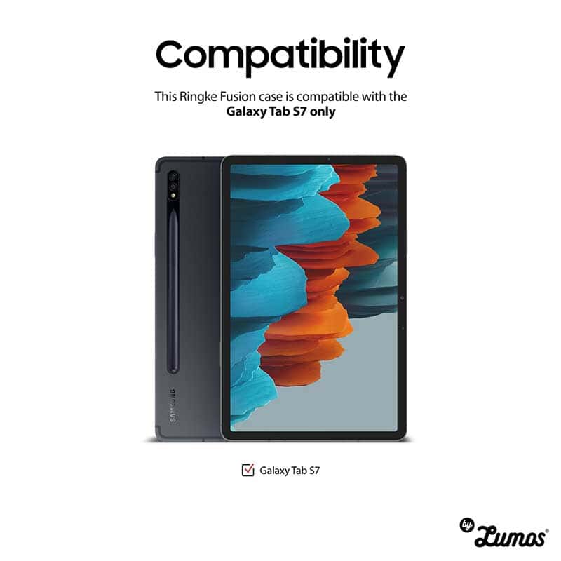 Ringke FUSION Series Case for Samsung Galaxy Tab S7 & Tab S8 Built in Stylus Pen Holder Protective Cover