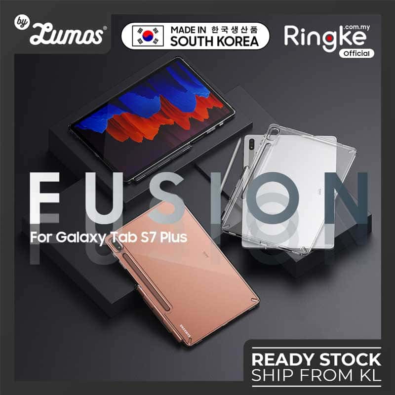 Ringke FUSION Series Case for Samsung Galaxy Tab S7 Plus & Tab S8 Plus Built in Stylus Pen Holder Protective Cover