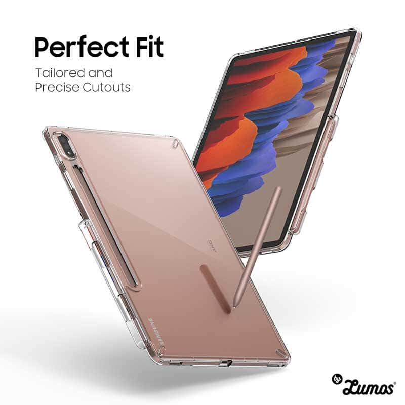 Ringke FUSION Series Case for Samsung Galaxy Tab S7 Plus & Tab S8 Plus Built in Stylus Pen Holder Protective Cover