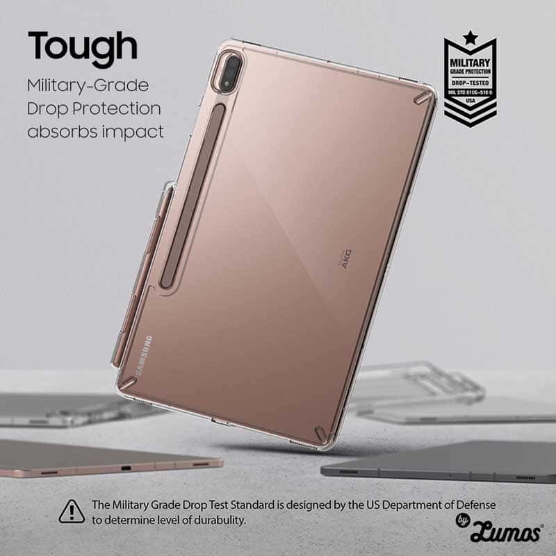 Ringke FUSION Series Case for Samsung Galaxy Tab S7 Plus & Tab S8 Plus Built in Stylus Pen Holder Protective Cover
