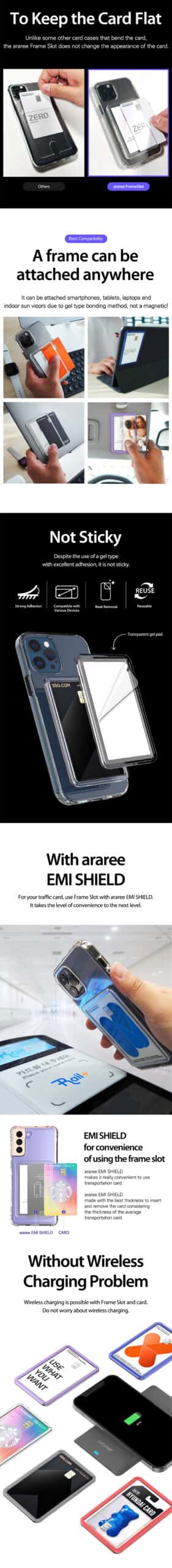 Araree FRAME SLOT Attachable Card Slot for Phone