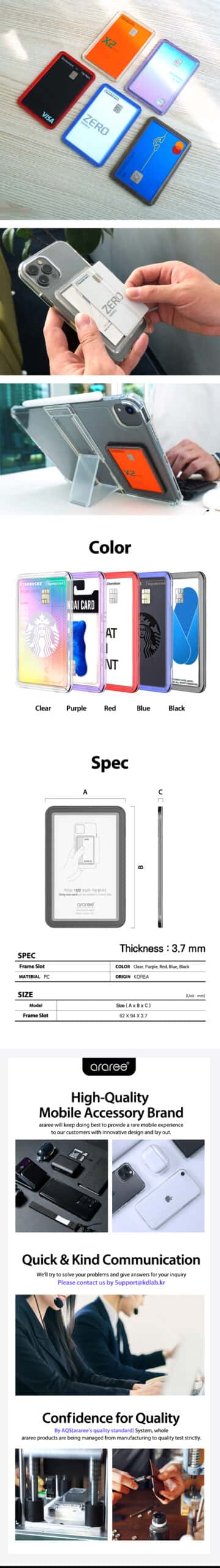 Araree FRAME SLOT Attachable Card Slot for Phone