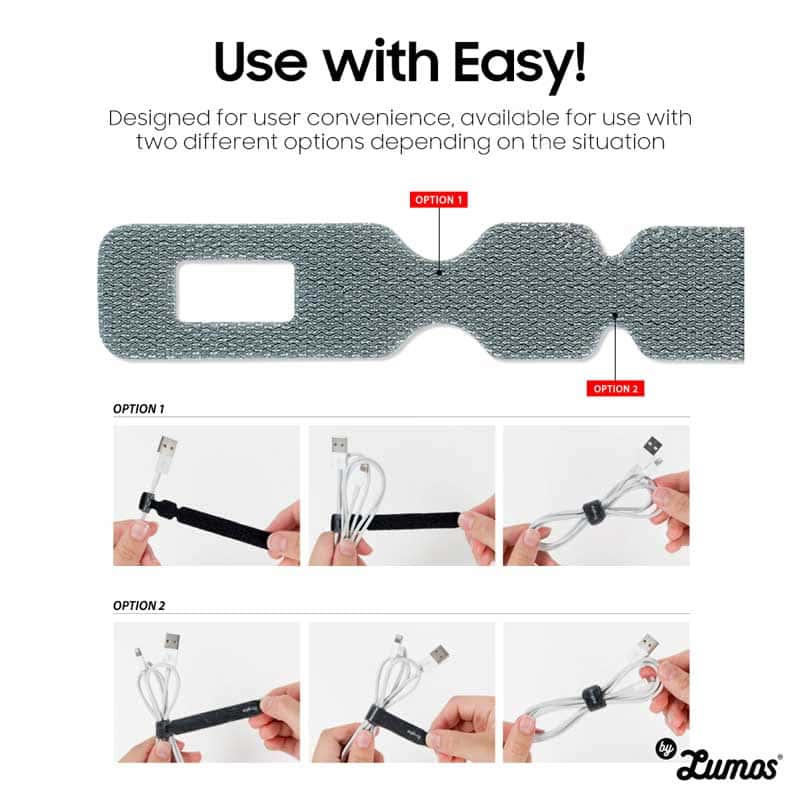 Ringke Magic Cable Tie Unicolor Reusable Hook and Loop Strap Organizer 10 Pcs in a Pack