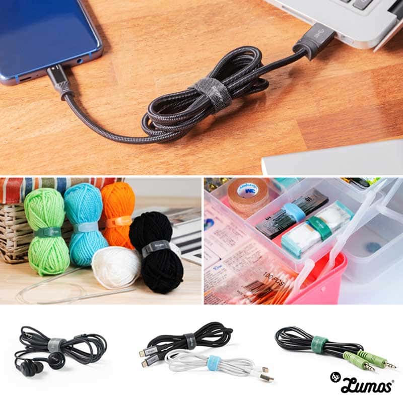 Ringke Magic Cable Tie Unicolor Reusable Hook and Loop Strap Organizer 10 Pcs in a Pack