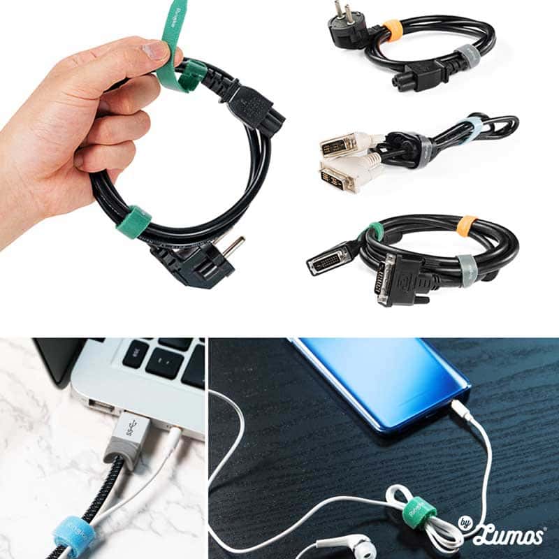 Ringke Magic Cable Tie Unicolor Reusable Hook and Loop Strap Organizer 10 Pcs in a Pack