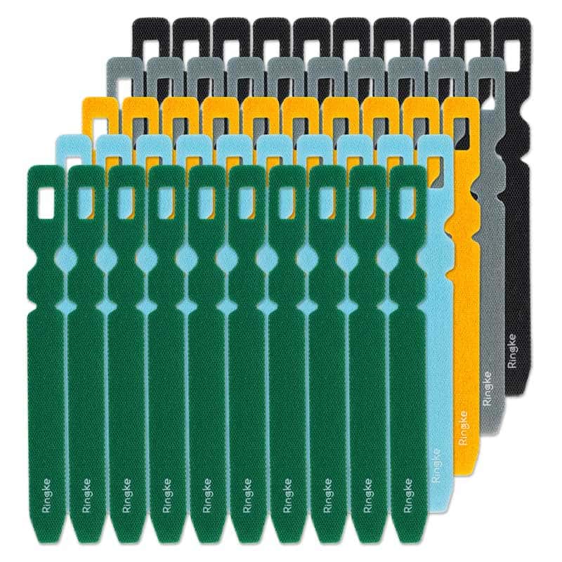 Ringke Magic Cable Tie Unicolor Reusable Hook and Loop Strap Organizer 10 Pcs in a Pack