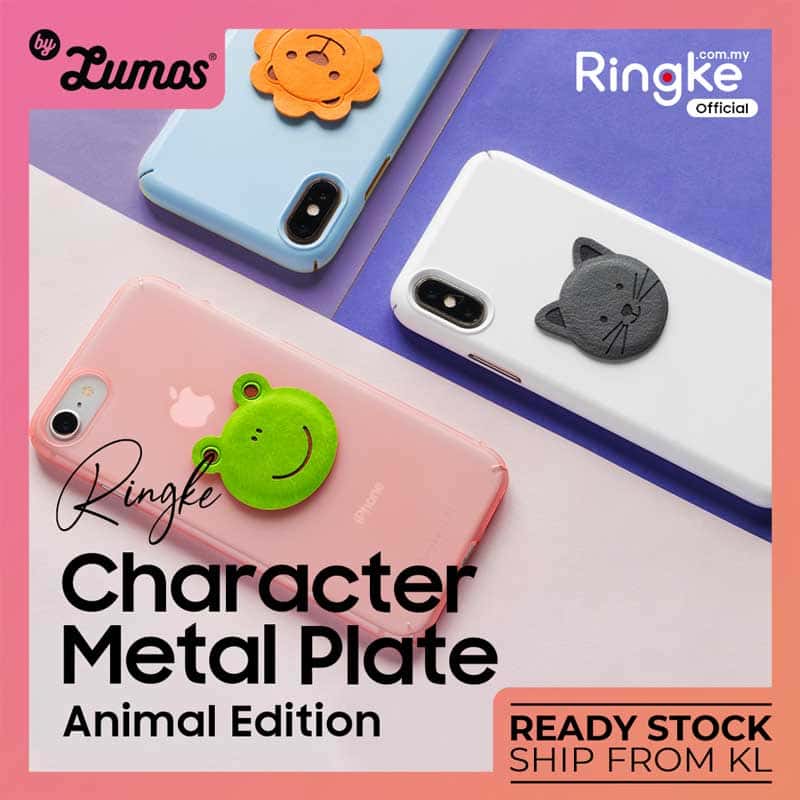 RINGKE CHARACTER METAL PLATE Animal Edition Covered Metal Plate Strong & Secure Hold for Magnetic Car Mount Holder
