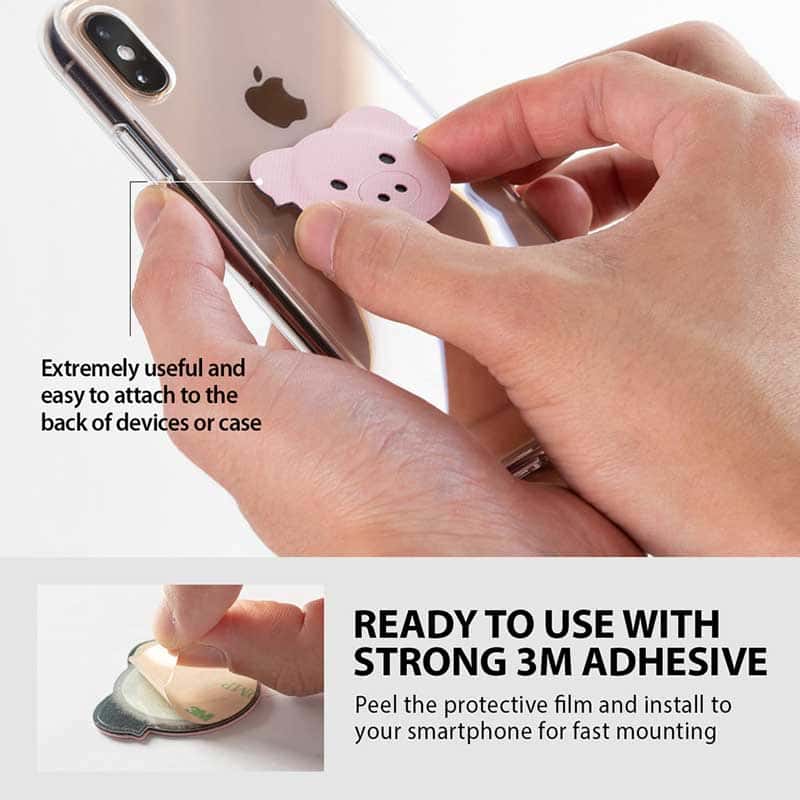 RINGKE CHARACTER METAL PLATE Animal Edition Covered Metal Plate Strong & Secure Hold for Magnetic Car Mount Holder