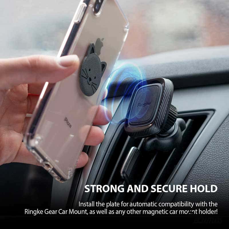 RINGKE CHARACTER METAL PLATE Animal Edition Covered Metal Plate Strong & Secure Hold for Magnetic Car Mount Holder