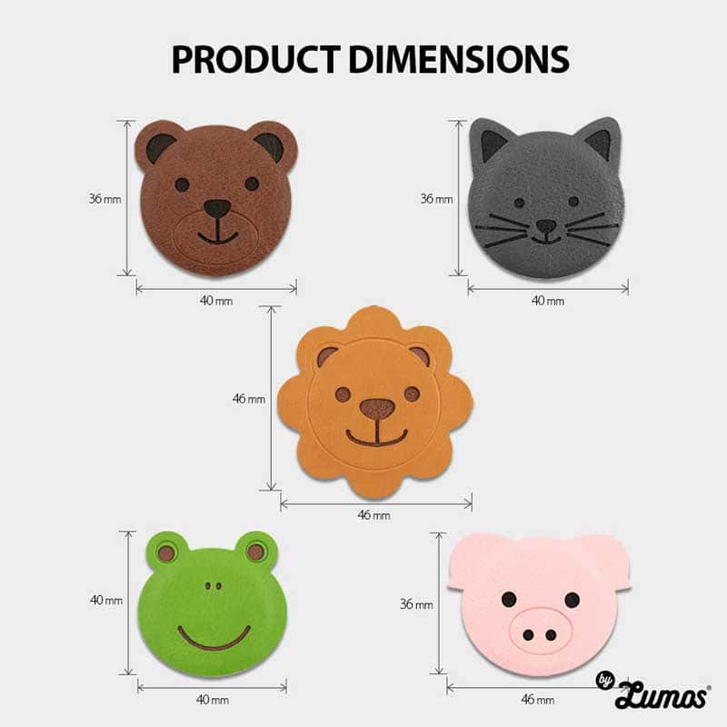RINGKE CHARACTER METAL PLATE Animal Edition Covered Metal Plate Strong & Secure Hold for Magnetic Car Mount Holder