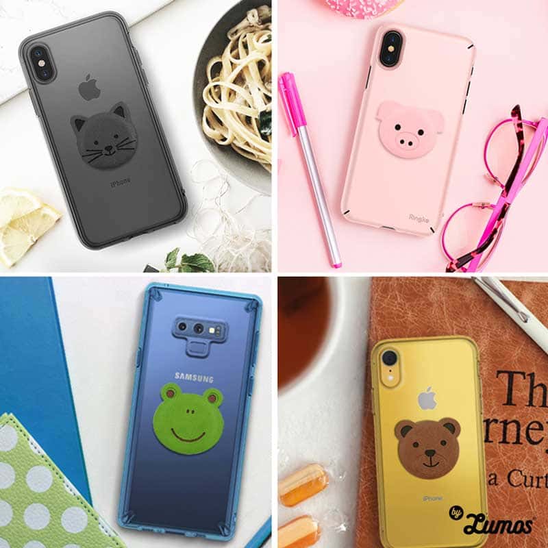 RINGKE CHARACTER METAL PLATE Animal Edition Covered Metal Plate Strong & Secure Hold for Magnetic Car Mount Holder