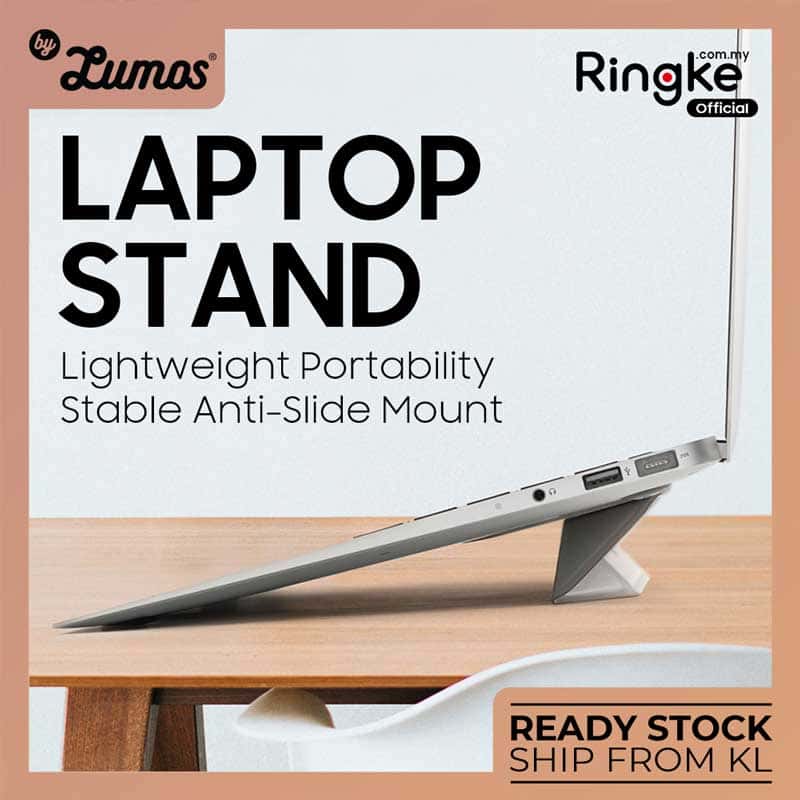 Ringke Portable and Lightweight Laptop Stand for MacBook, Laptops, iPad & Tables Fold for Optimal Angle