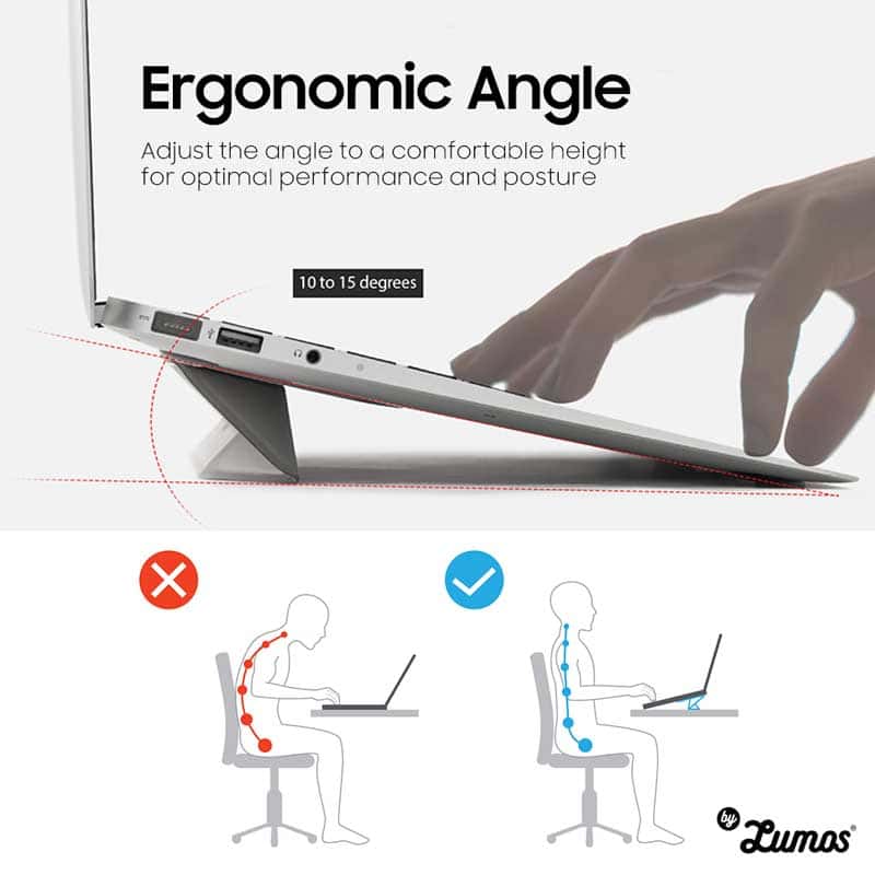 Ringke Portable and Lightweight Laptop Stand for MacBook, Laptops, iPad & Tables Fold for Optimal Angle