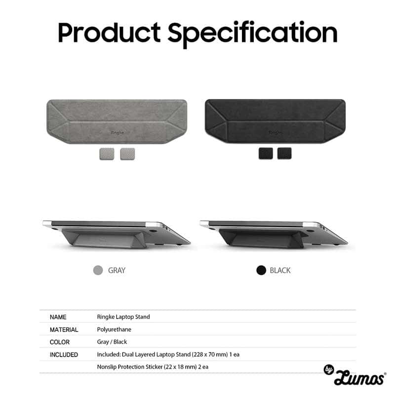 Ringke Portable and Lightweight Laptop Stand for MacBook, Laptops, iPad & Tables Fold for Optimal Angle