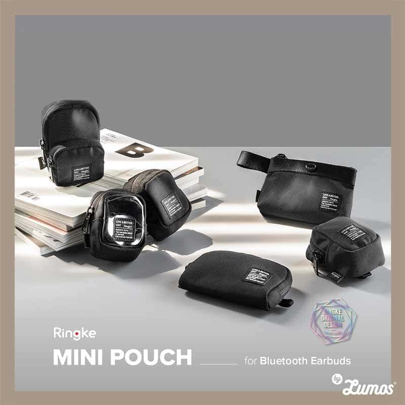 RINGKE TWO POCKET MINI POUCH Miniature Universal Lightweight & Stylishly Padded Pouch