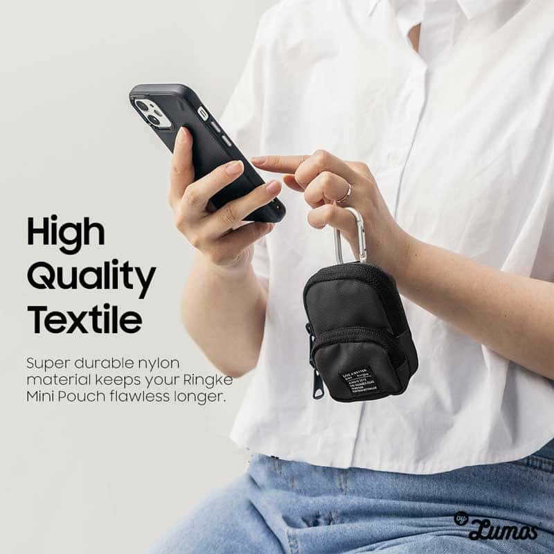 RINGKE TWO POCKET MINI POUCH Miniature Universal Lightweight & Stylishly Padded Pouch