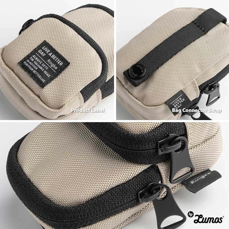 RINGKE TWO POCKET MINI POUCH Miniature Universal Lightweight & Stylishly Padded Pouch