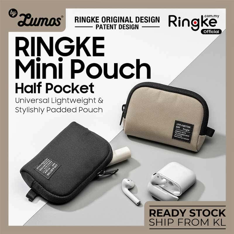 RINGKE HALF POCKET Mini Pouch Universal Lightweight Stylishly Padded Pouch