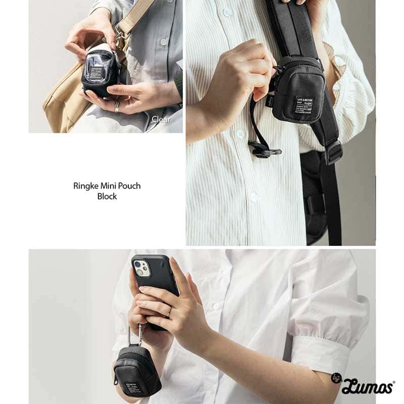 Ringke BLOCK MINI POUCH Universal Lightweight & Stylishly Padded Pouch