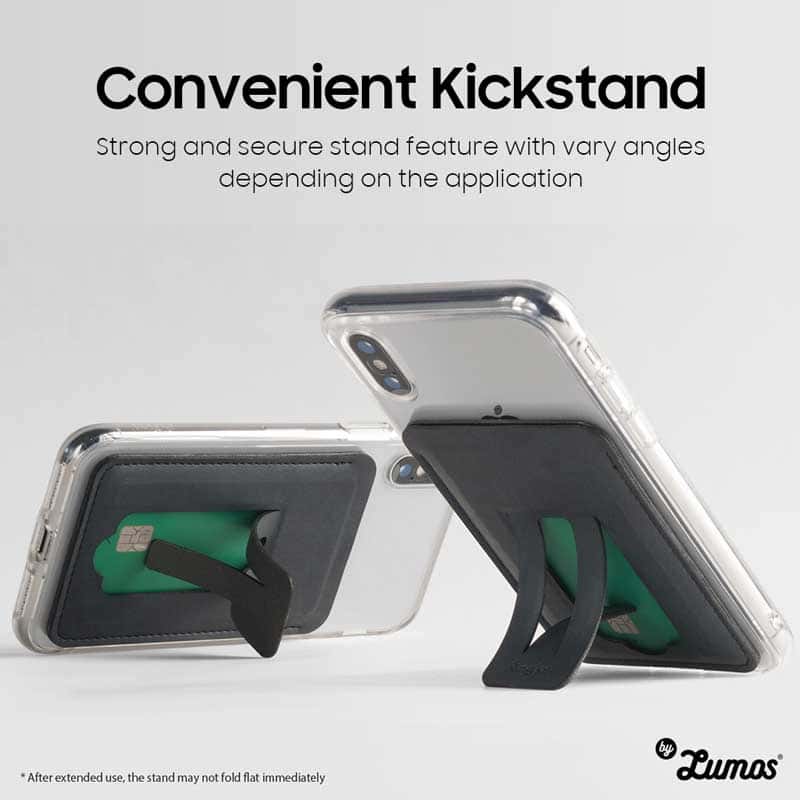 RINGKE MULTI CARD HOLDER CARD STORAGE [3-IN-1] for Smartphones Adhesive Stick On Magnetic Phone Stand Holder