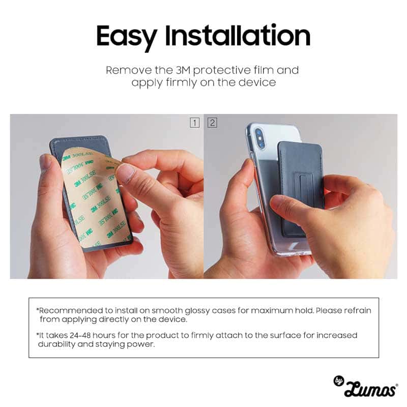 RINGKE MULTI CARD HOLDER CARD STORAGE [3-IN-1] for Smartphones Adhesive Stick On Magnetic Phone Stand Holder