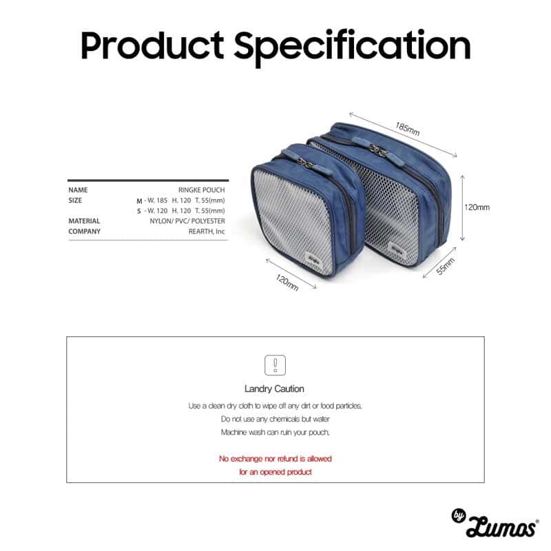 Ringke ORGANIZER POUCH Packing Storage Pouch Zipper Electronics Organizer Travel Digital Storage Bag