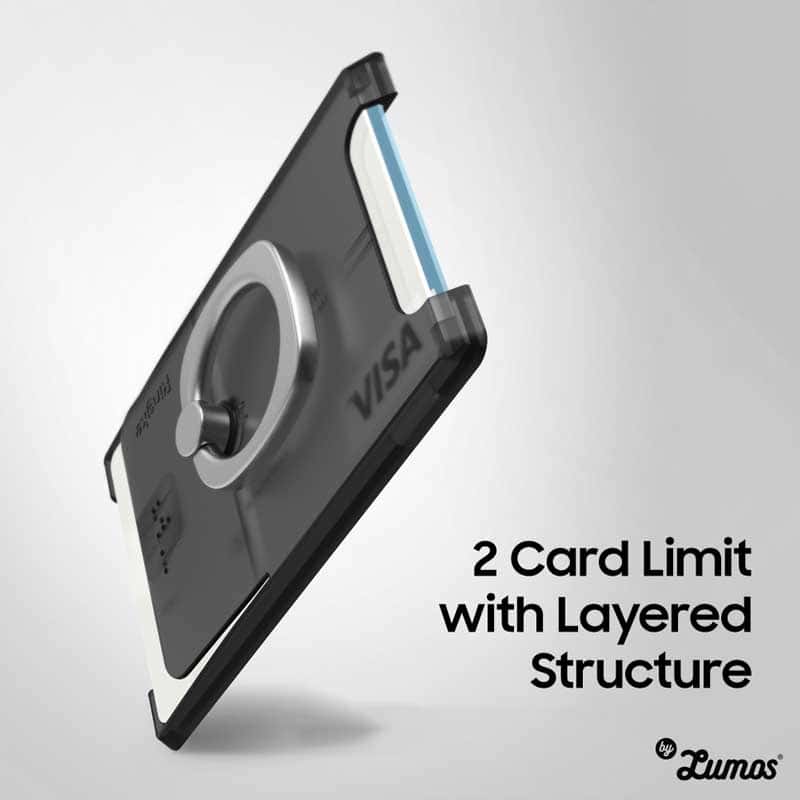 RINGKE RING SLOT CARD 2 HOLDER CARDS Multi Function Rotate 360 Ring Phone Holder
