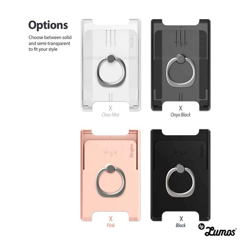 RINGKE RING SLOT CARD 2 HOLDER CARDS Multi Function Rotate 360 Ring Phone Holder