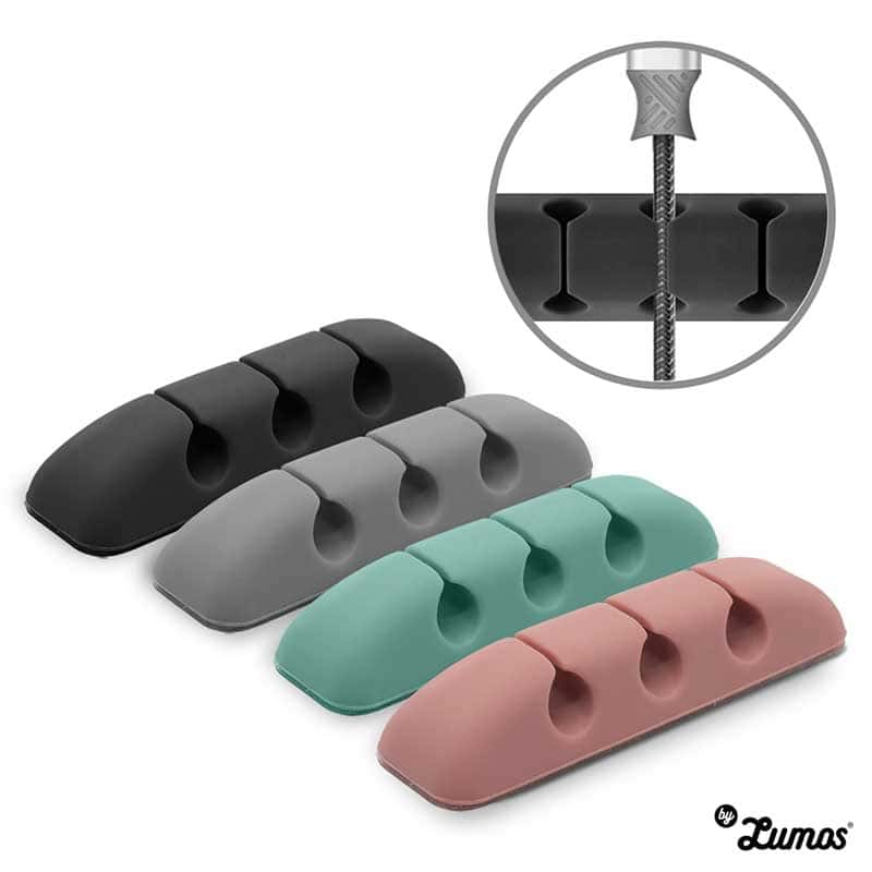 RINGKE SILICON CABLE ORGANIZER [4 PACKS] Various Colourful Silicon Cable Holder Adhesive Wire Holder Accessory