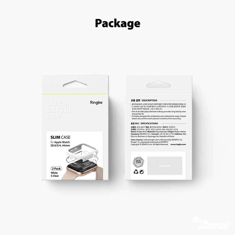 Ringke SLIM CASE for Apple Watch SE/ 6/ 5/ 4 44mm & 40mm Lightweight Thin Scratch Resistant Hard Case Cover