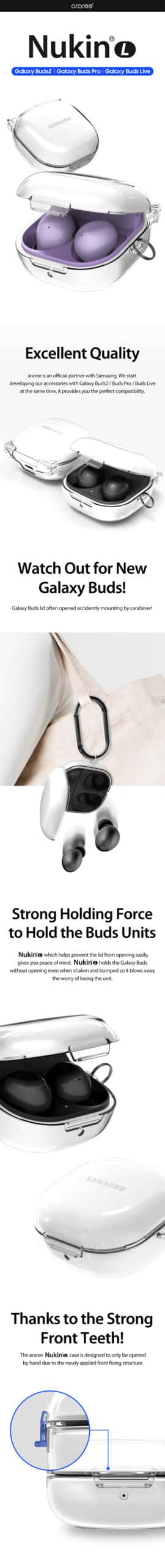 Araree Nukin (L) Series Samsung Galaxy Buds 2 / Buds Pro / Buds Live Hard Cover Case