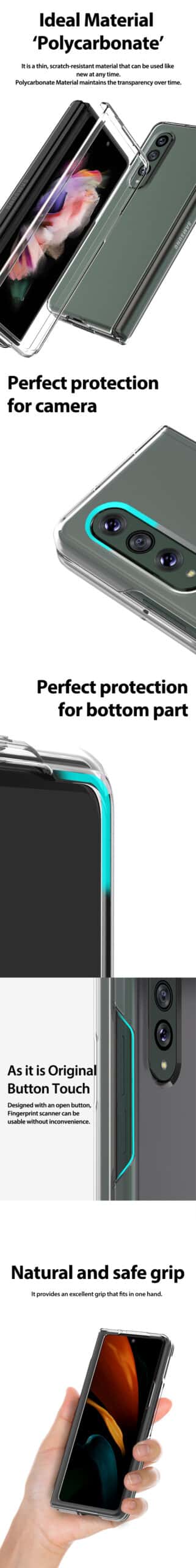 Araree Nukin Series Samsung Galaxy Z Fold 3 Slim Transparent Protective Case