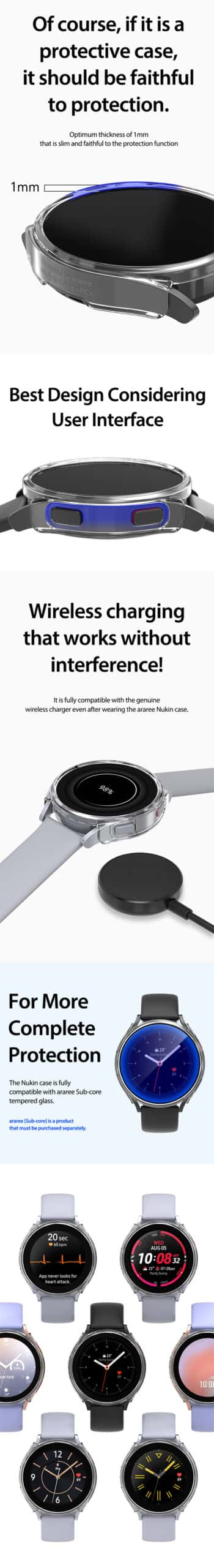 Araree Nukin Series Samsung Galaxy Watch 4 (40 / 44 mm) Hard Cover Case