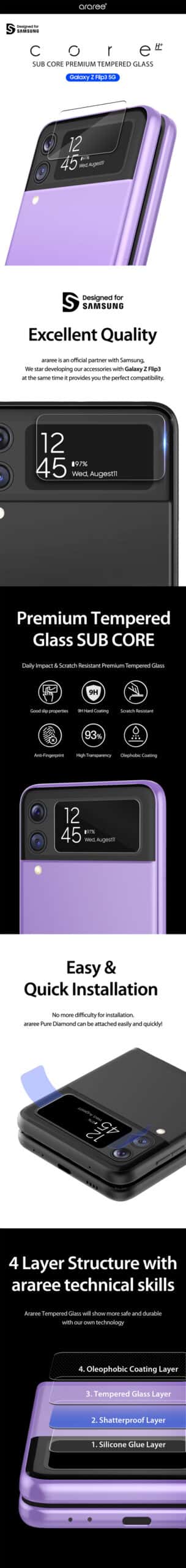 Araree Nukin Samsung Galaxy Z Flip 3 Thin Clear Case
