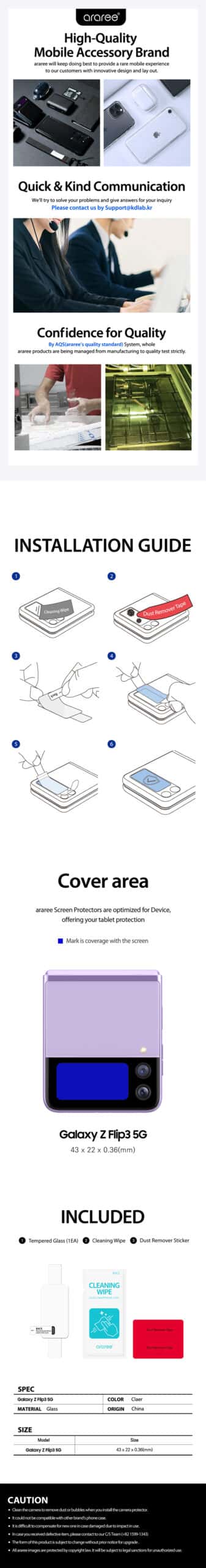 Araree Nukin Samsung Galaxy Z Flip 3 Thin Clear Case